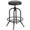 Merrick Lane Adrienne Barstool Contemporary Backless Stool with Swivel Seat Height Adjustment and Footrest